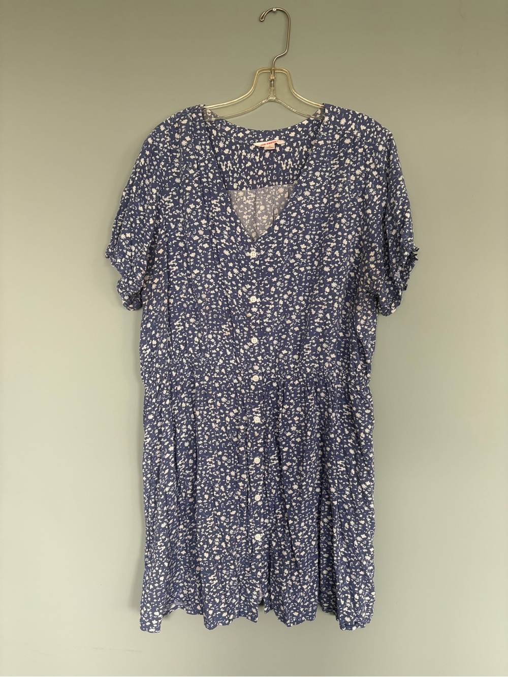 Joe Fresh Navy and White Floral Dress
